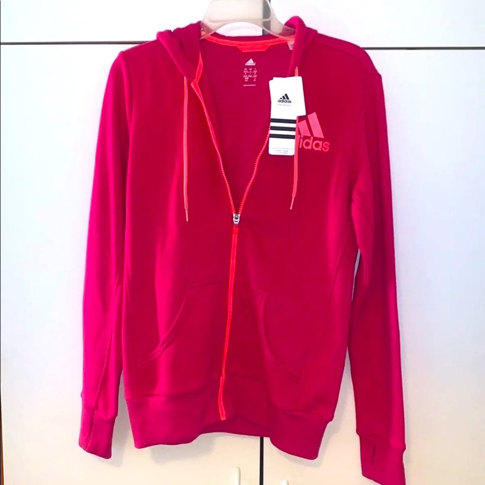 (NEW) Adidas Track Jacket zip up hoodie - size S